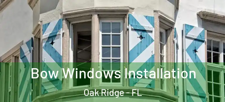  Bow Windows Installation Oak Ridge - FL
