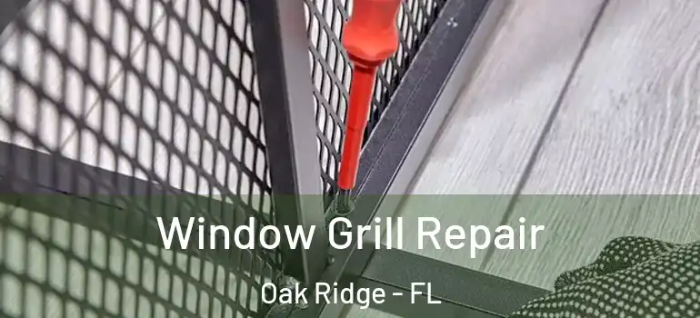  Window Grill Repair Oak Ridge - FL
